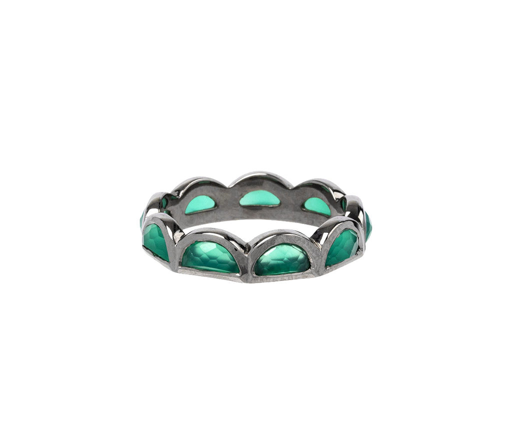 Green Onyx Half Moon Ring