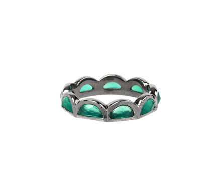 Green Onyx Half Moon Ring