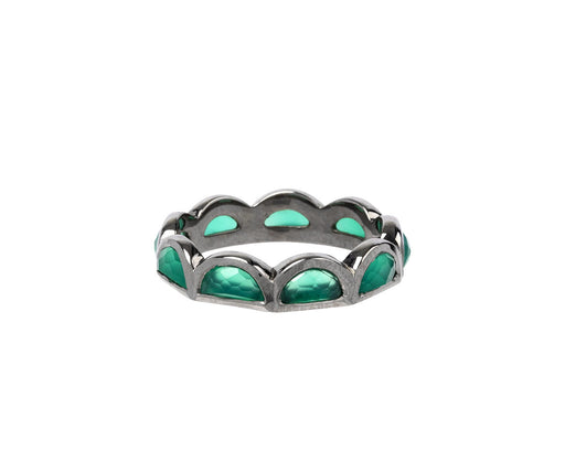 Green Onyx Half Moon Ring