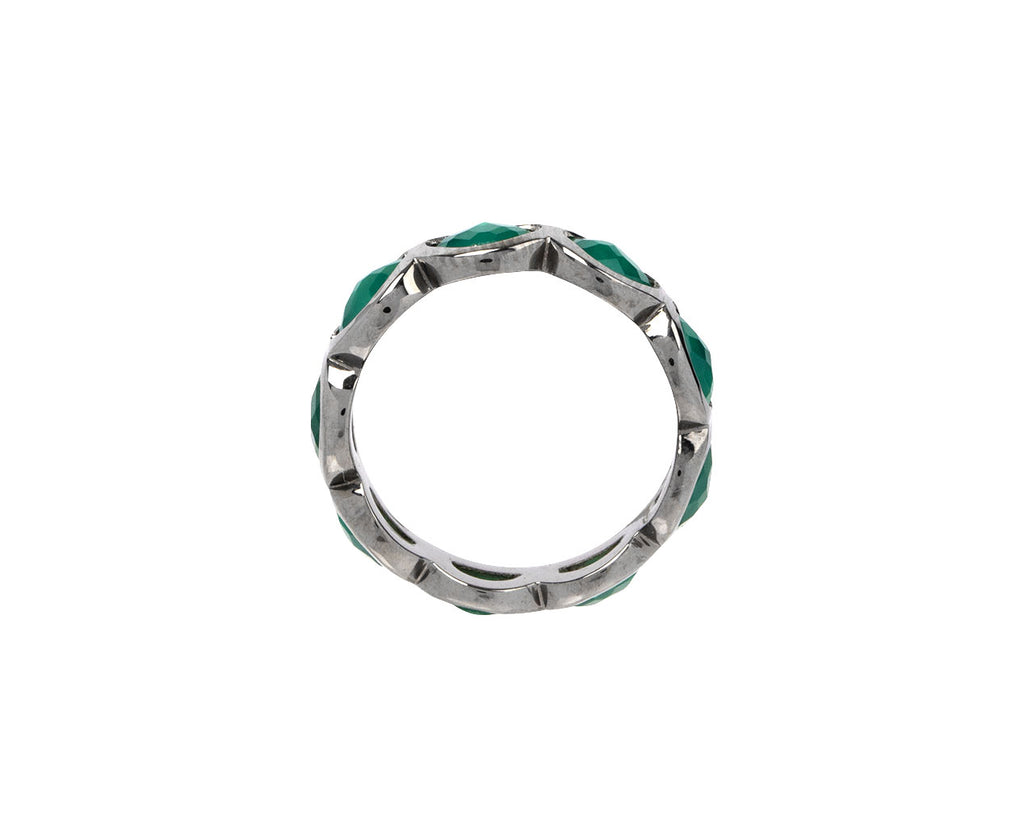 Green Onyx Half Moon Ring