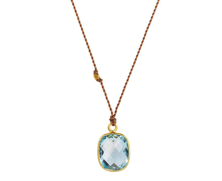 Margaret Solow Blue Topaz Pendant Necklace