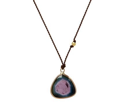 Margaret Solow Watermelon Tourmaline Pendant Necklace