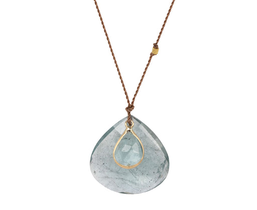 Margaret Solow Aquamarine Double Pendant Necklace