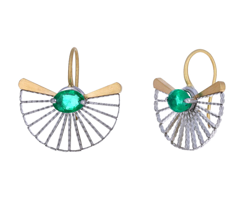 Emerald Large Fan Earrings