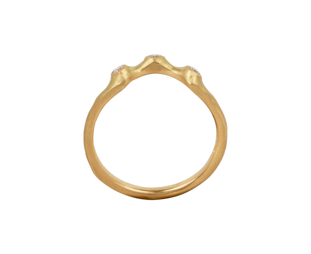 Johnny Ninos Three Diamond Contour Band Top View