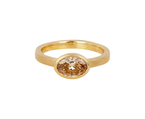 Johnny Ninos Brown Oval Diamond Solitaire Ring