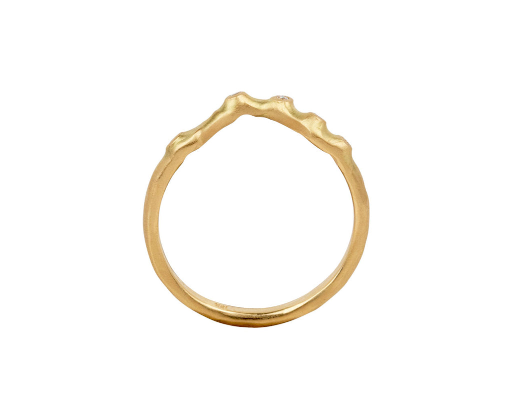 Johnny Ninos Countour Band with Five Diamonds Top View