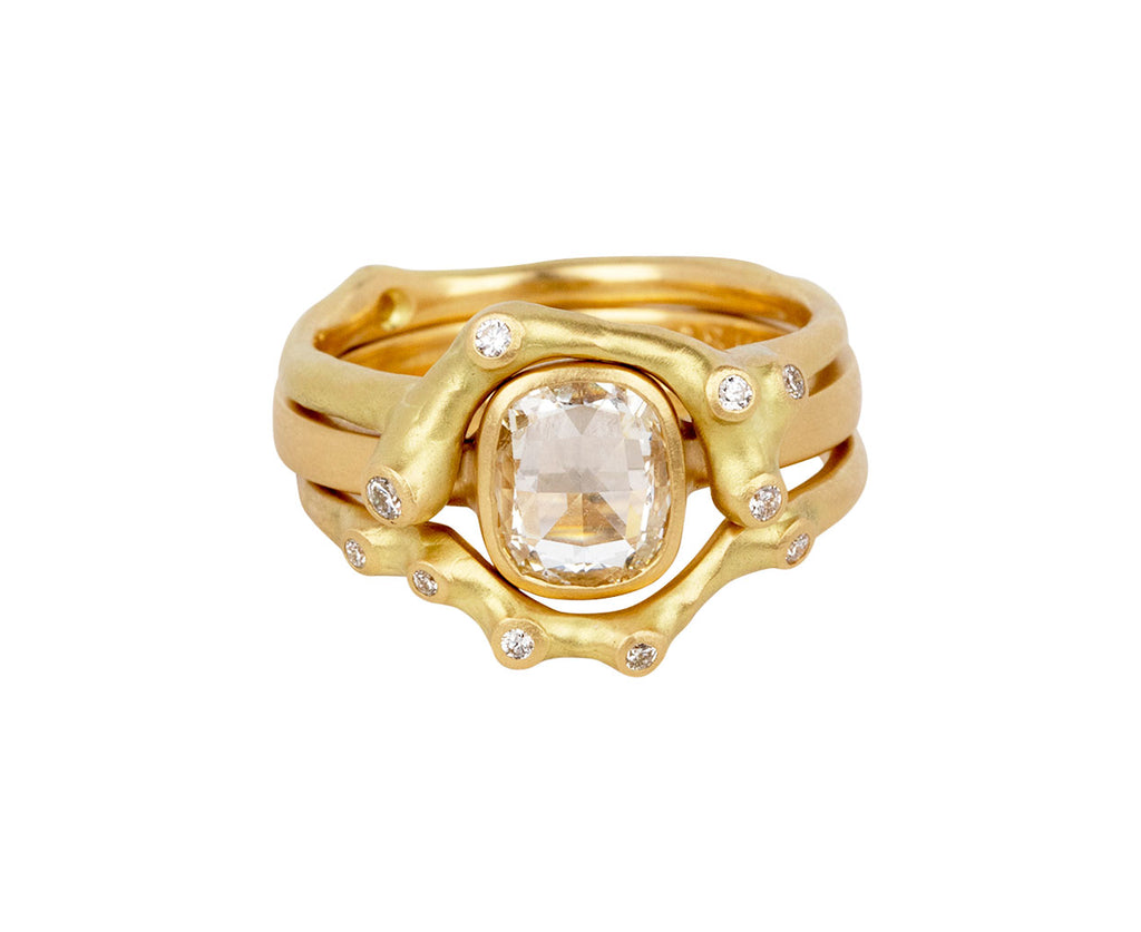 Johnny Ninos Countour Band with Five Diamonds Stack