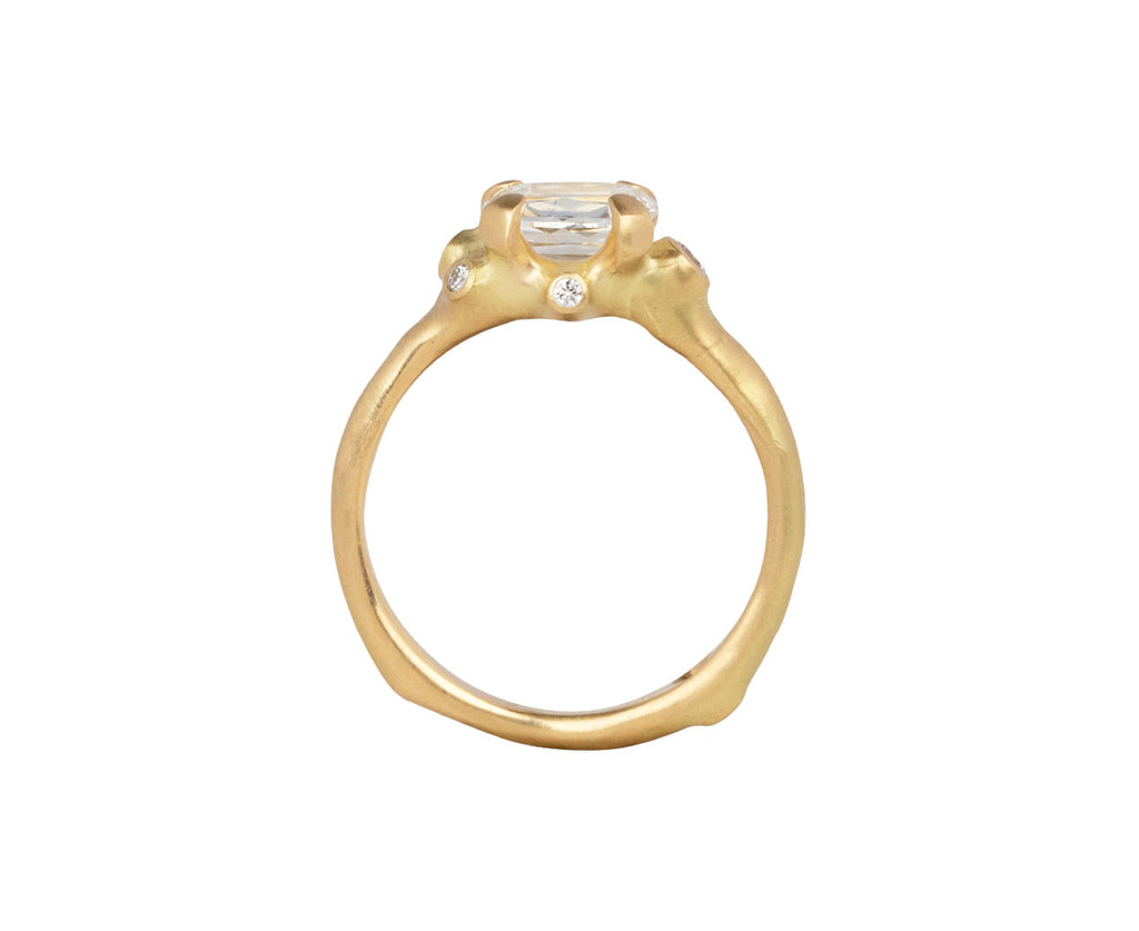 Johnny Ninos Old Cut Oval Diamond Cluster Ring Top View