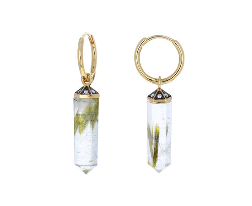 Rutilated Quartz Crustal Earrings