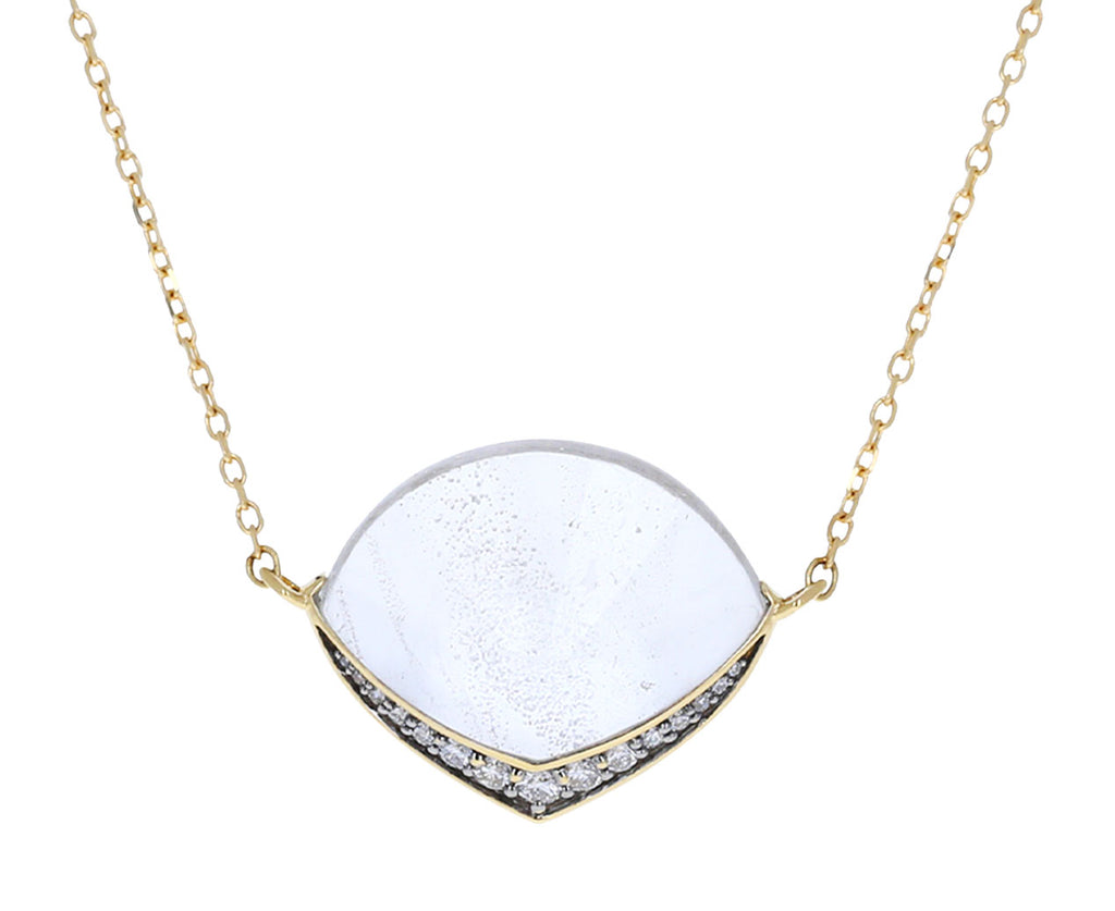 Rock Crystal and Diamond Dawn Pendant Necklace