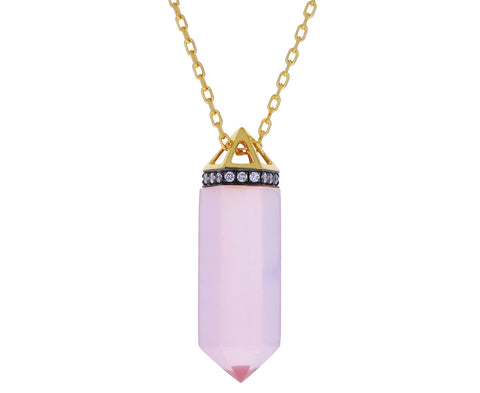 Rose Quartz Vara Crystal Pendant Necklace