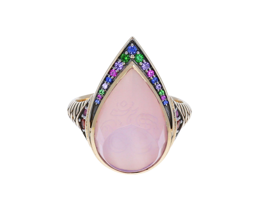 Lavender Quartz and Multi Gem Dawn Ring