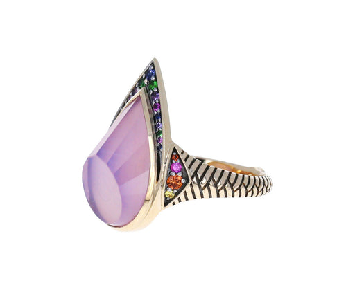 Lavender Quartz and Multi Gem Dawn Ring