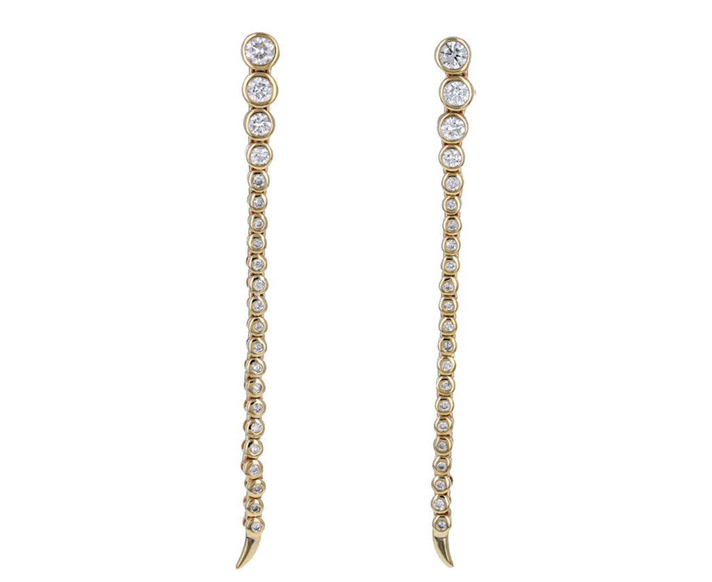 Long Continuum Diamond Earrings