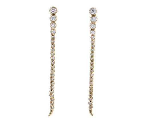 Long Continuum Diamond Earrings