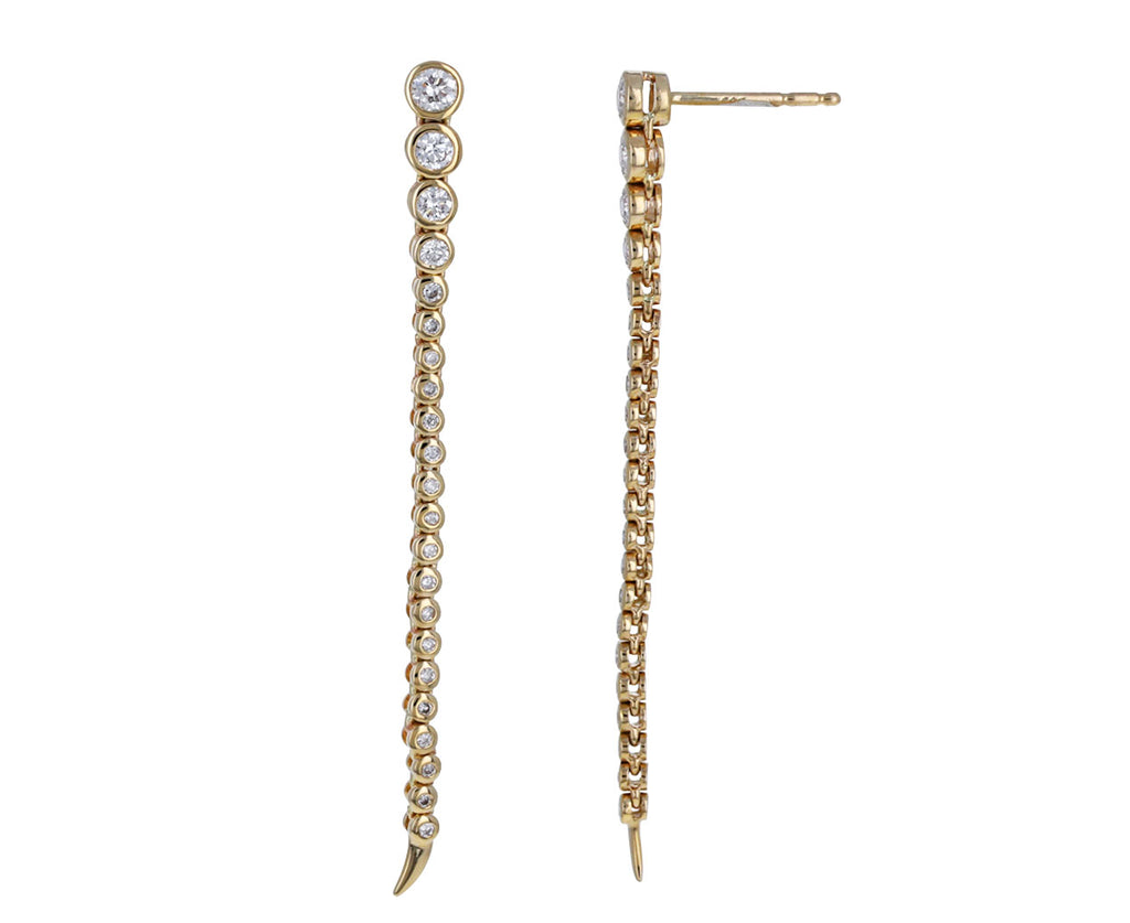 Long Continuum Diamond Earrings