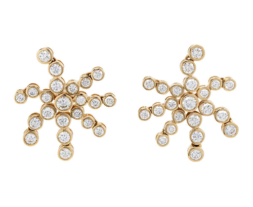 ONDYN Small Diamond Burst Stud Earrings