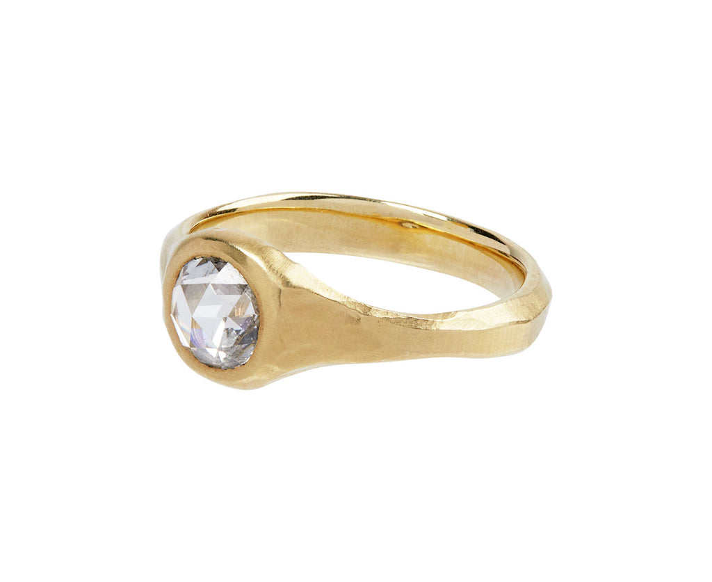 Rebecca Overmann Rose Cut Diamond Solitaire Side View
