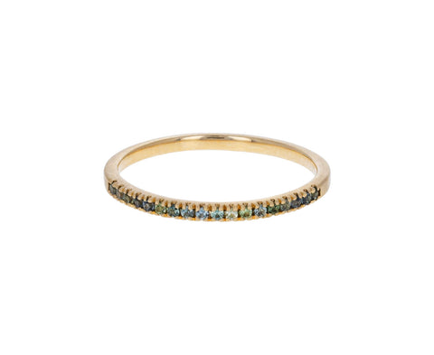 Light Blue and Green Sapphire Band