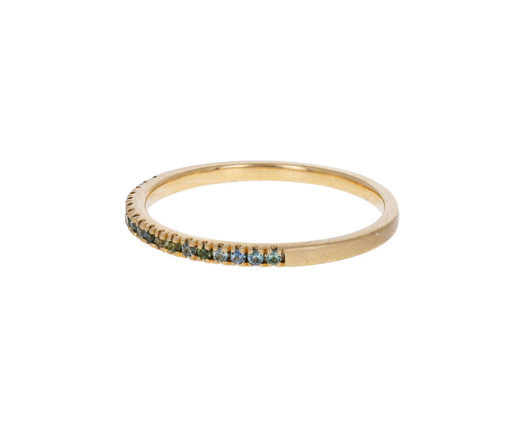 Light Blue and Green Sapphire Band