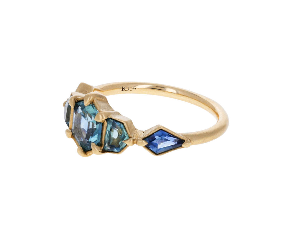 Rebecca Overmann Montana Sapphire Totem Ring Side View
