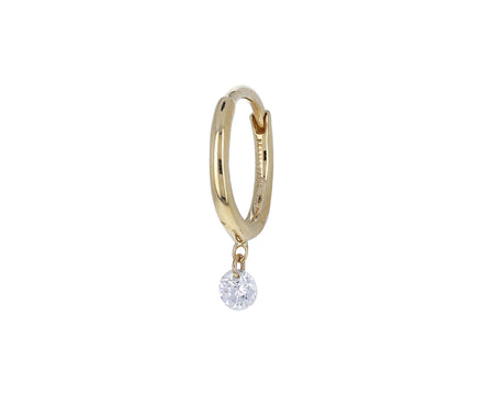 Diamond Dangle SINGLE Hoop Earring
