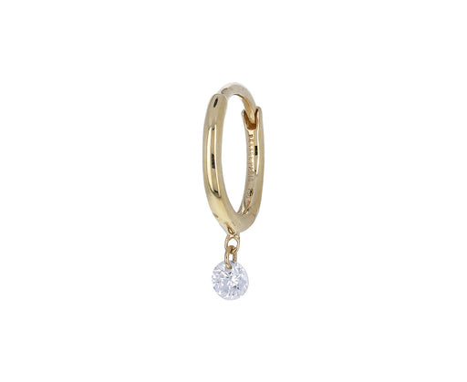 Diamond Dangle SINGLE Hoop Earring