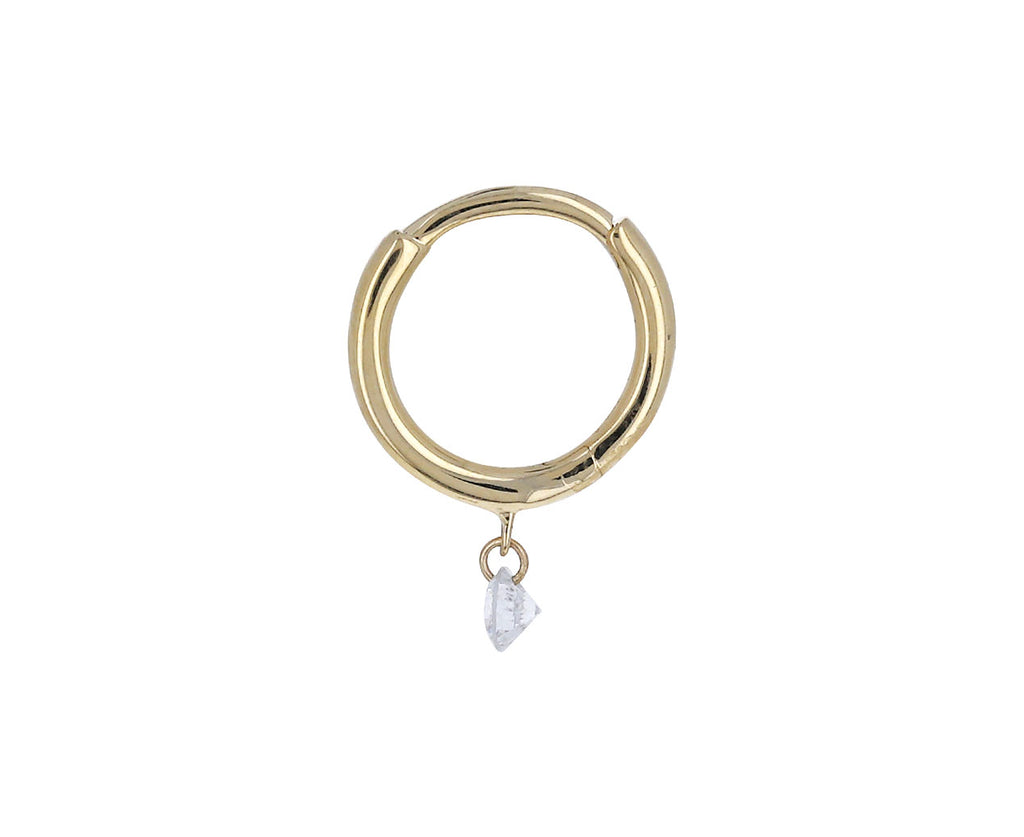 Diamond Dangle SINGLE Hoop Earring