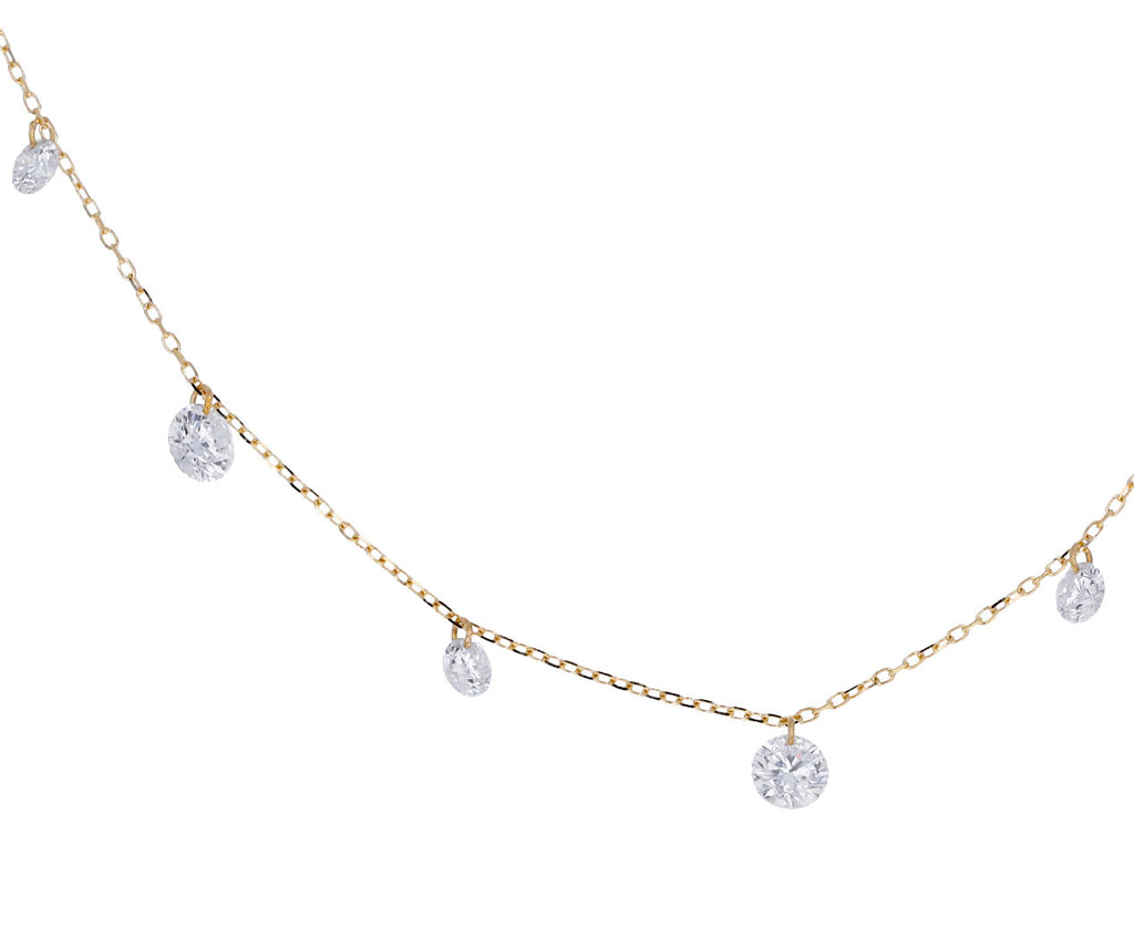 Drilled sales diamond necklace