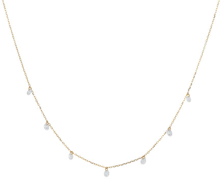 Seven Split Diamonds Danae Necklace