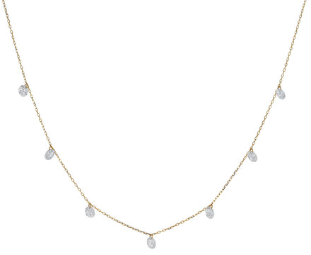 Danae Seven Split Diamonds Necklace