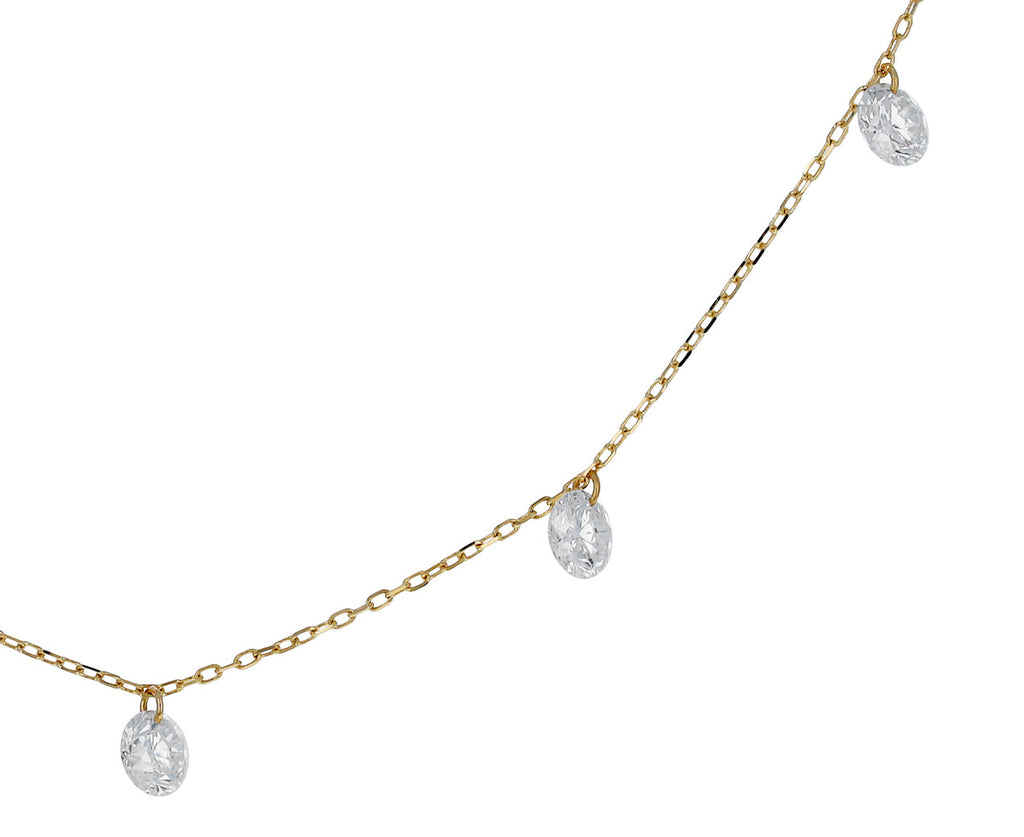 Drilled diamond necklace best sale
