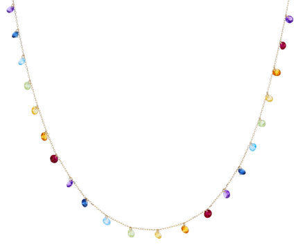 Thirty Four Rainbow Gem Chakra Necklace