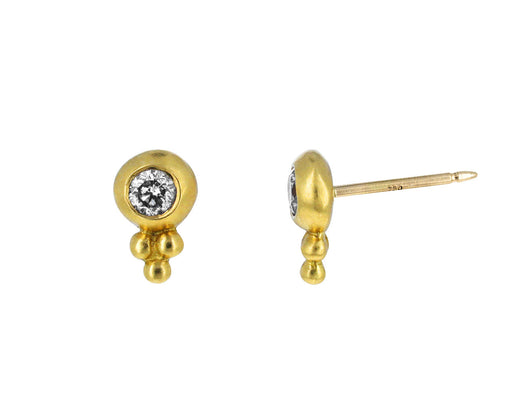 Diamond Baby Bulla Stud Earrings