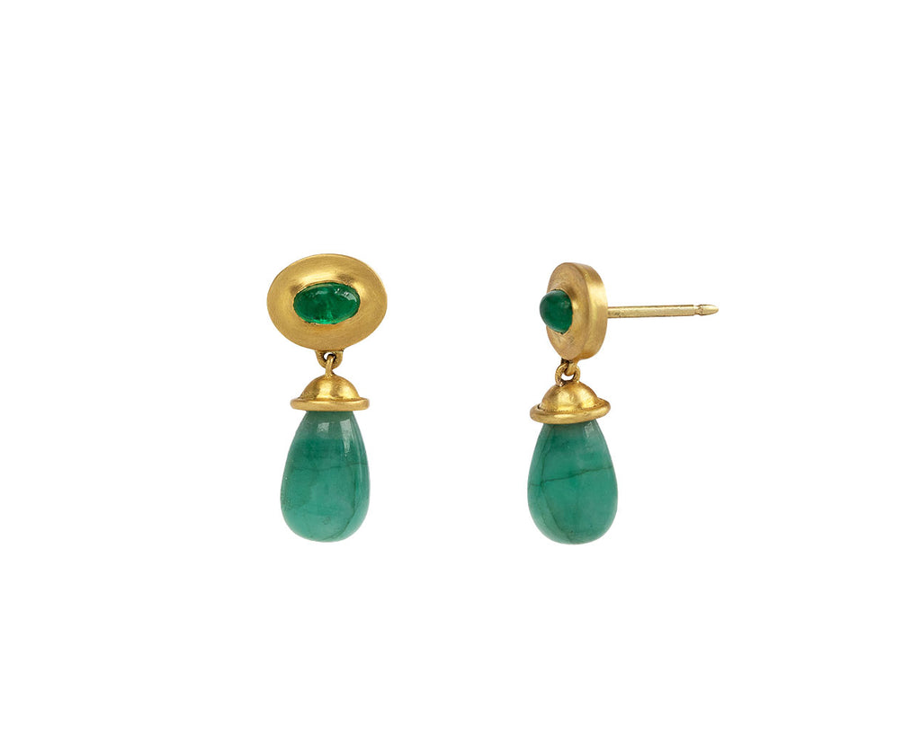 Prounis Emerald Alabastra Dangle Earring Side View