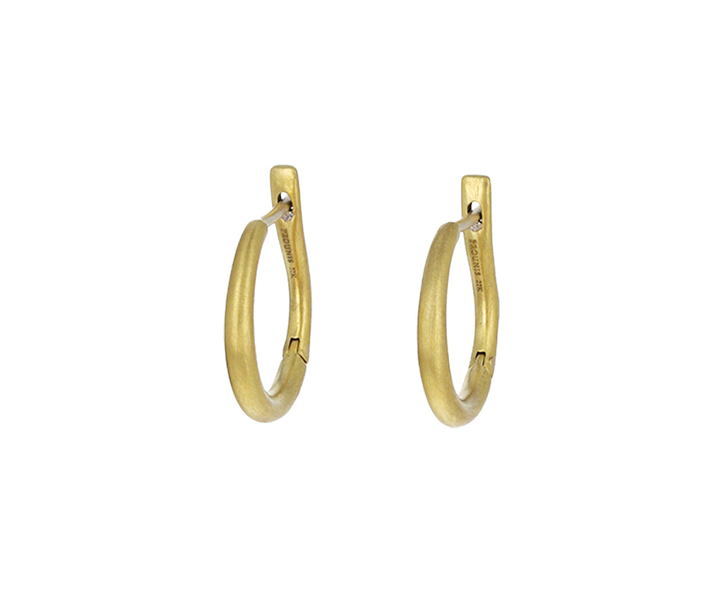 Small hinged top hoop earrings