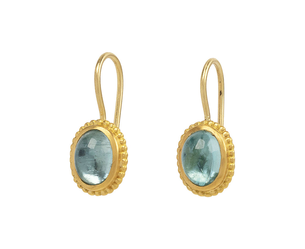 Granulated Aquamarine Drop Earrings - TWISTonline 