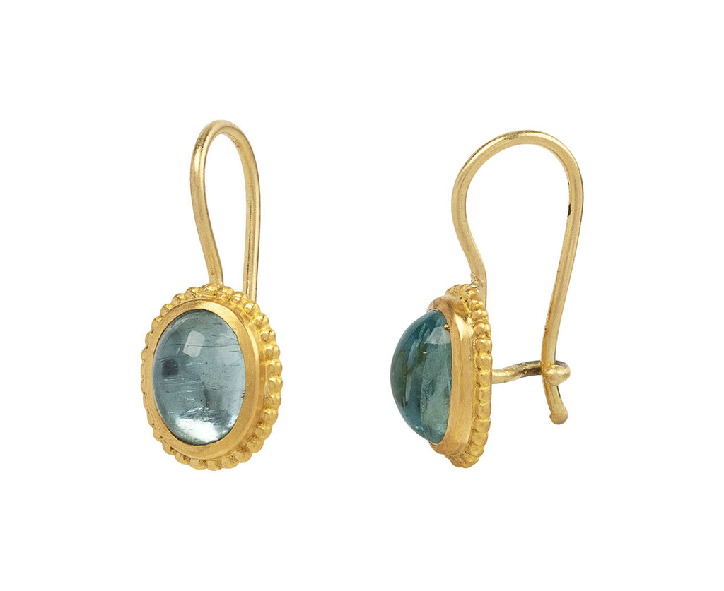 Granulated Aquamarine Drop Earrings - TWISTonline 