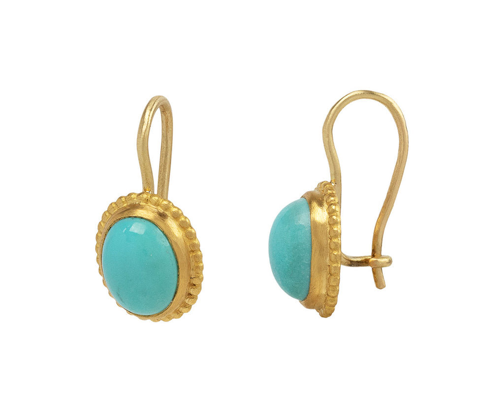 Granulated Turquoise Drop Earrings