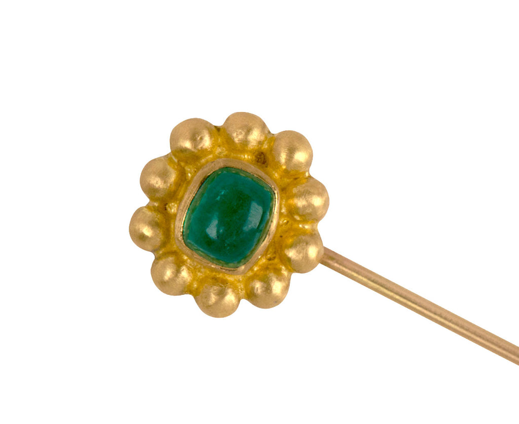 Prounis Emerald Matalene Accent Bar Pin Top Close Up