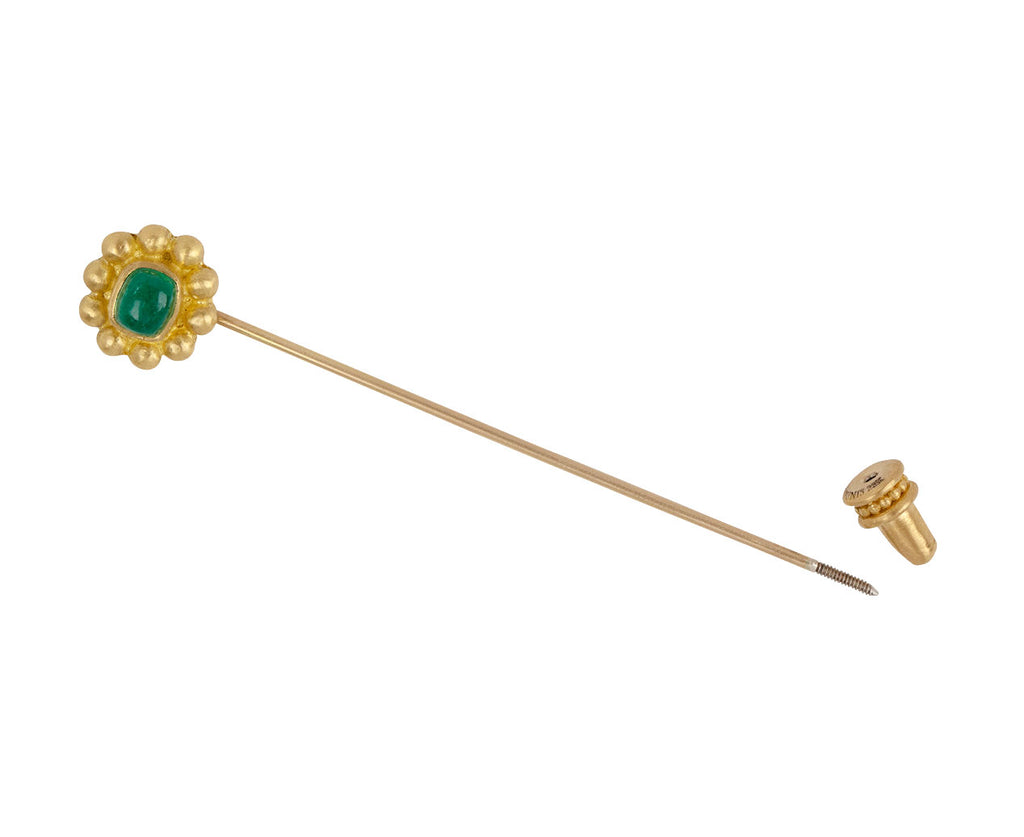 Prounis Emerald Matalene Accent Bar Pin Cap Off