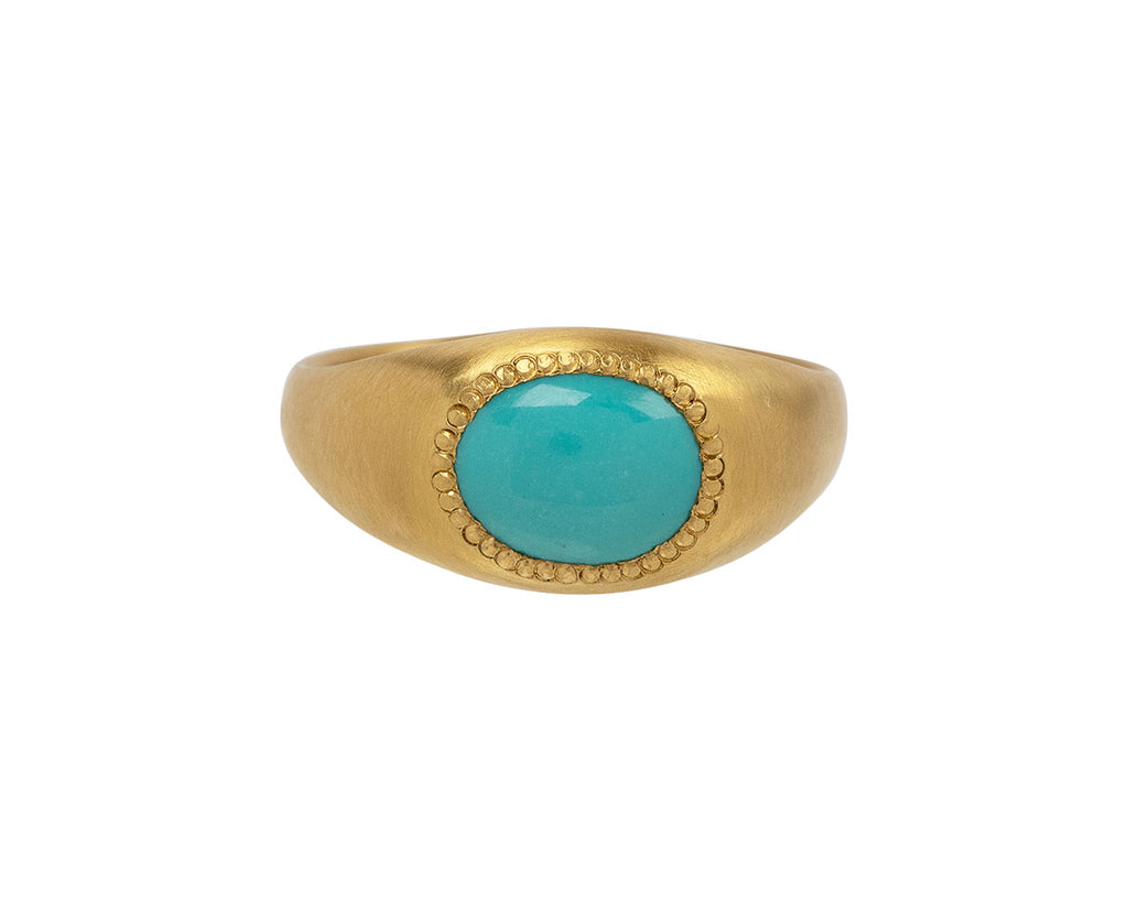 Quality Turquoise Firoja Gemstone Ring for Men and Women's