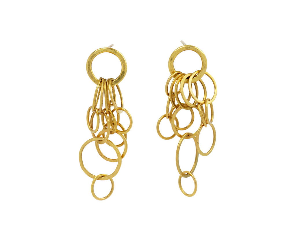 Rosanne Pugliese Gold Fountain Earrings Front