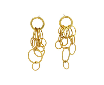 Rosanne Pugliese Gold Fountain Earrings Front