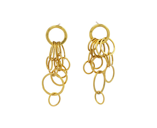 Rosanne Pugliese Gold Fountain Earrings Front