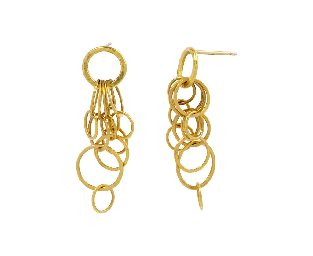 Rosanne Pugliese Gold Fountain Earrings Side