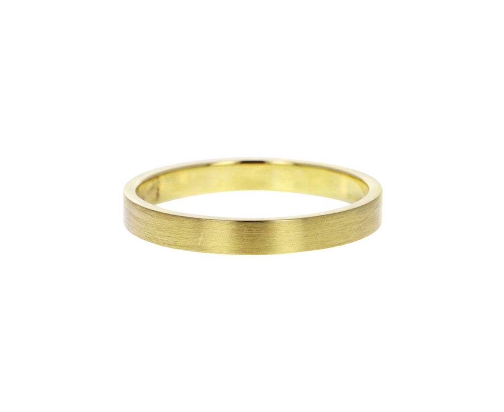 3mm Matte Square Edge Gold Band