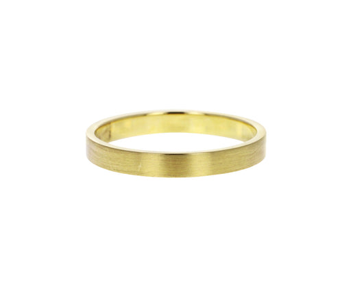 3mm Matte Square Edge Gold Band