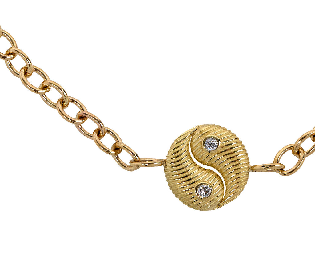 Retrouvai Double Sided Mini Yin Yang Bracelet Close Up